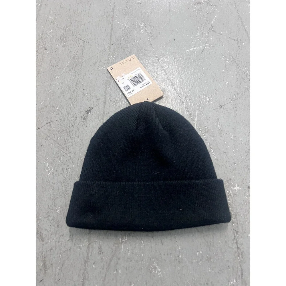Nike Terra Swoosh‎ Beanie Unisex Black White Knit Cuffed Hat Winter Outdoor NWT